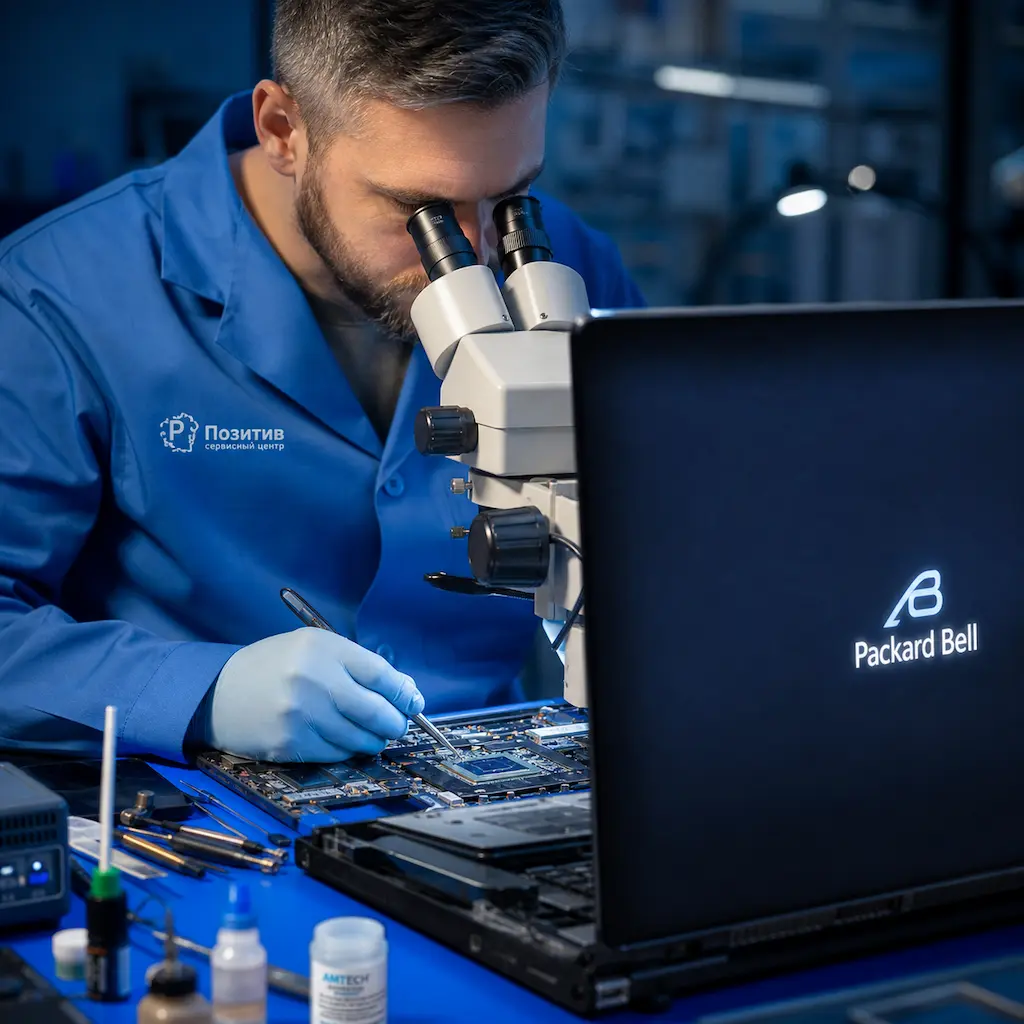 Замена видеокарты ноутбука Packard Bell в Энгельсе