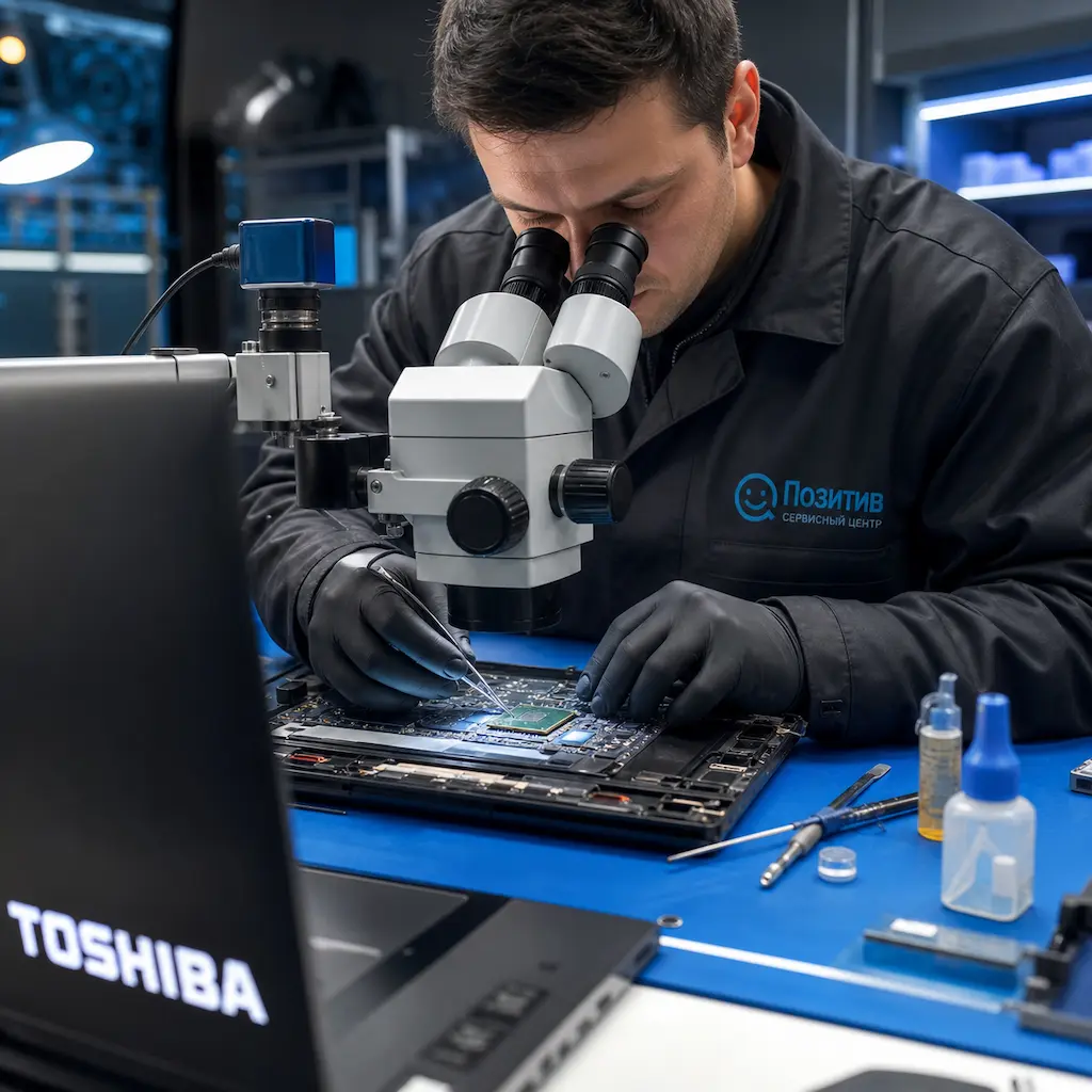 Замена видеокарты ноутбука Toshiba в Энгельсе