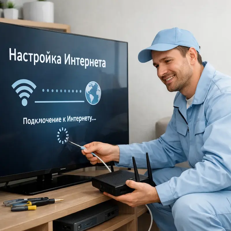 Настройка интернета на ТВ в Энгельсе