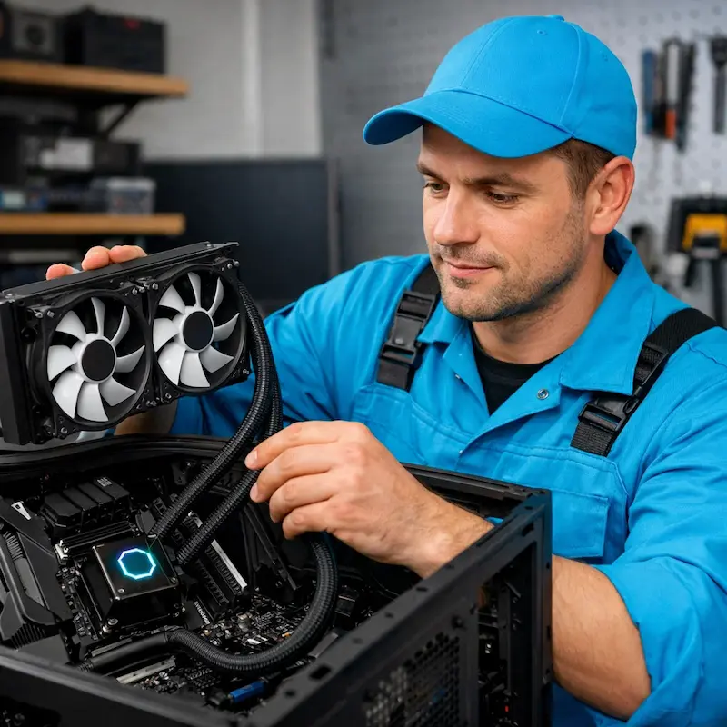 Установка водяного охлаждения на компьютер в Энгельсе