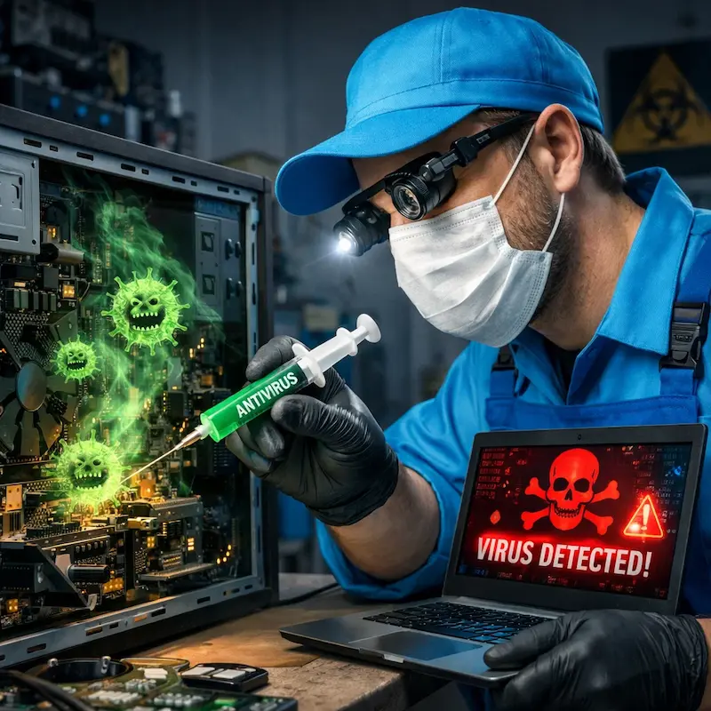 Лечение компьютера от вирусов в Энгельсе на дому